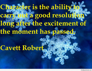 Cavett Robert about new year resolution