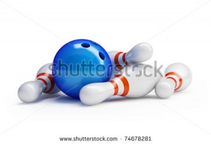 Bowling Strike Stock Photo
