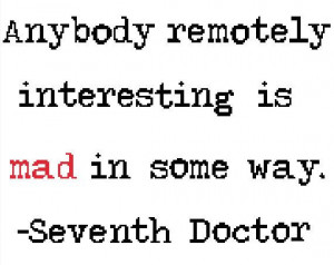 Doctor Who Quote Series 1 Seventh Doctor by EmmasCrossStitch, $3.00