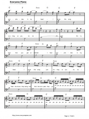 Jason Derulo Piano Sheet Music Trumpets