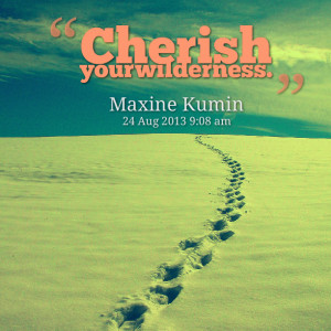 Quotes Picture: cherish your wilderness