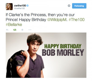 The official account for The 100’s birthday message to Bob!