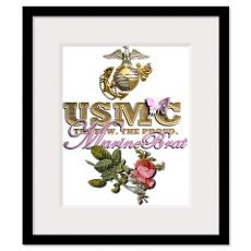Marine Daughter Framed Prints