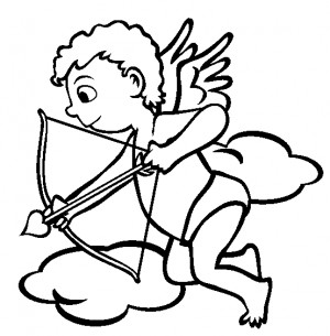Valentine's day coloring pages - Cupid -. February Update