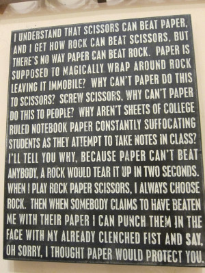 Rock, Paper, Scissors Paradigm Shift!