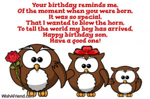 Happy Birthday To My Son Sayings Happy birthday son,