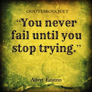 QUOTES: You Never Fail Until You Stop Trying