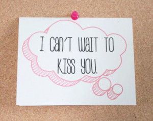 Can't Wait To Kiss You - A2 e co-friendly thought bubble card - long ...