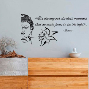 Wall Decals Buddha Quote ... We Must Focus To by DecalMyHappyShop