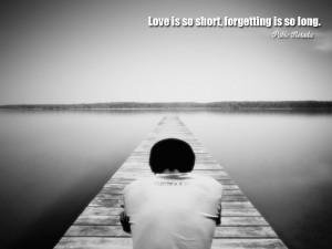 Love is so short, forgetting is so long. Pablo Neruda