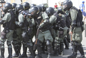 FORTALEZA, BRAZIL - JUNE 27: Riot police officers prepare for anti ...