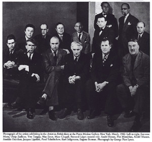 Surrealist Artist Photo from 'Artists in Exile' Show in 1942