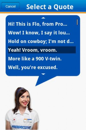 flo isms app for android you can hear sayings from flo our progressive ...