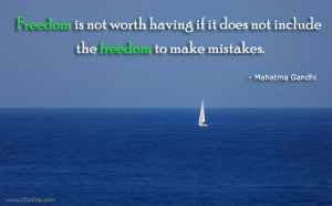 Mistakes Thoughts-Quotes-Mahatma Gandhi-Freedom-Best Quotes-Nice