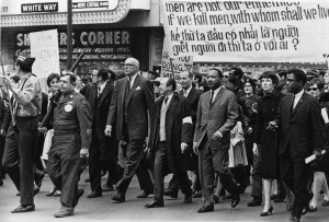 FILE: Leading the march against the Vietnam conflict are Dr. Benjamin ...
