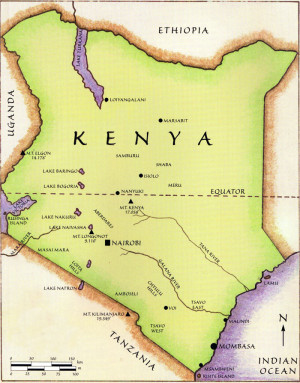 kenya map regions