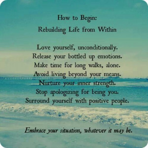 Rebuilding your life from within