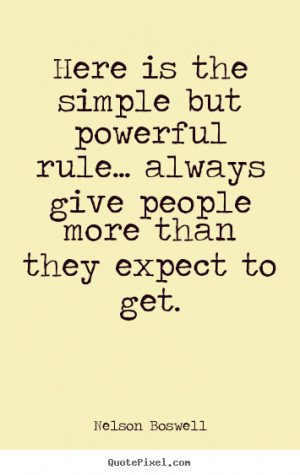 Nelson Boswell Quotes - Here is the simple but powerful rule... always ...