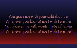 Cold Shoulder - Adele Song Lyric Quote in Text Image