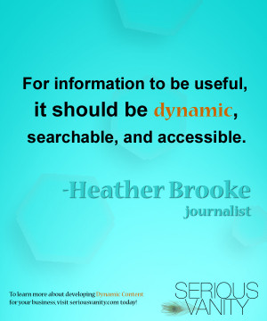Serious Vanity Heather Brooke quote