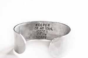 Mens Cuff bracelet - secret message inside - Hand Stamped Custom ...