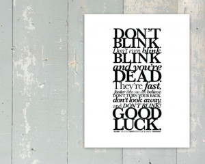 Doctor Who - New Series - BLINK - Don't Blink Quote - Tenth Doctor ...