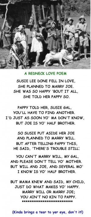 Redneck love poem