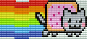Pop Tart Cat Perler Perler Bead Pattern | Bead Sprites ...