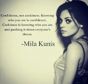 Confidence versus cockiness