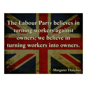 Thatcher Anti-Union Quote Poster