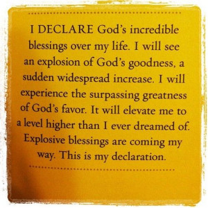 God's incredible blessings
