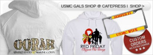 USMC gals website with support, shop, and care package ideas