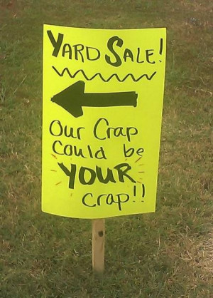Funny Yard Sale Sign