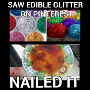 edible glitter fail. #pinstrosity