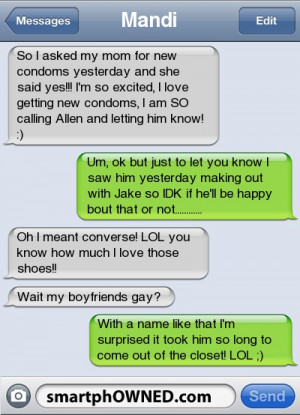 Allen and letting him know! :) | Um, ok but just to let you know I saw ...