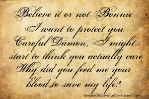 Damon & Bonnie bamon quotes and moments photoset (2 pic)