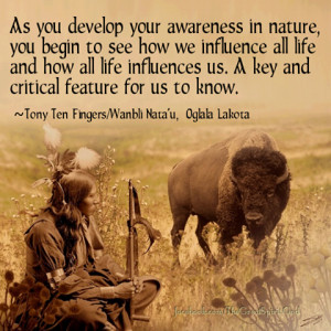 you develop your awareness in nature you begin to see how we influence ...