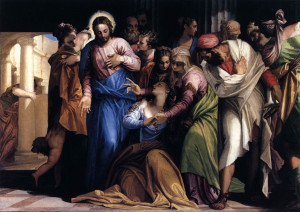 Paolo Veronese: Die Bekehrung der Maria Magdalena, um 1547, in der ...
