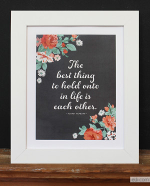 Free Printable Floral Chalkboard Love Quote Print