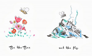 And below is a quote from Elder Paisios about bees and flies: