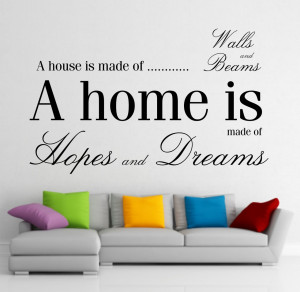 House is Made of Quote Vinyl Wall Art Sticker Decal Mural