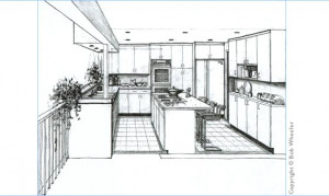 Kitchen Perspective Drawings