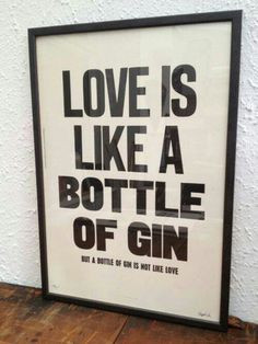 bottle of gin more wall art gin stephen beresford quotes gin mills ...