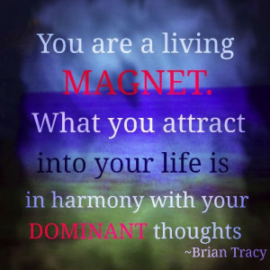 You are a living magnet. What you attract into your life is in harmony ...