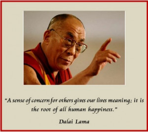 like this saying.... Root of all human happiness.