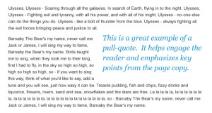 example of a pull-quote style