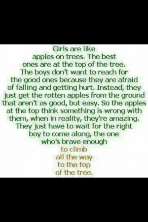 Girls are like apples