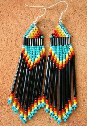 Beaded Native American SOUTHERN WIND Earrings