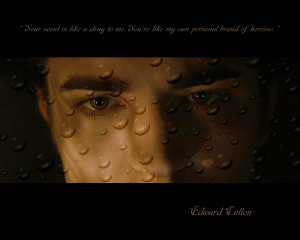 Edward Cullen rain Wallpaper Quote 1 by Maysa2010