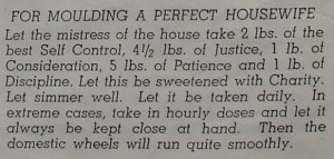 Recipe for Moulding A Perfect Housewife
